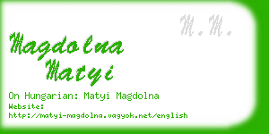 magdolna matyi business card